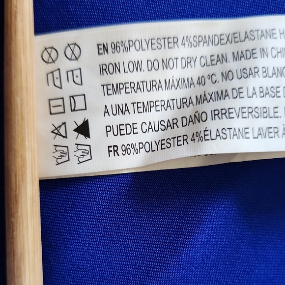 Forever 21 Royal Blue Maxi Slip Sheath Dress Cami Straps High Slit Sz L NWT - Picture 14 of 16